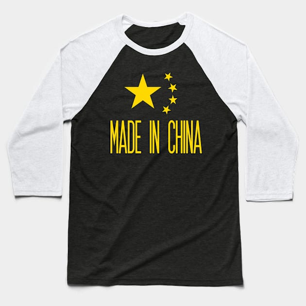 Made in China (Yellow) Baseball T-Shirt by Graograman